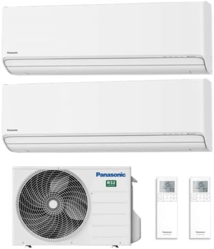 Panasonic CU-2Z41CBE Etherea-lijn, airconditioning met dual-split, 9000 + 9000 BTU, Nanoe™ X-technologie, inverter, geïntegreerde wifi