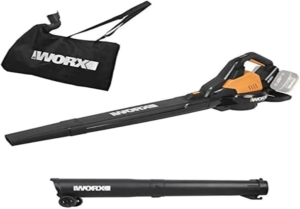 WORX 2 x 20 V accubladblazer/bladzuiger WG583E.9 zonder accu en oplader,zwart/oranje