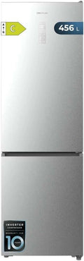 Cecotec volledig vorstvrij Bolero CoolMarket Combi 456 roestvrij staal C. Hoogte 201 cm en 59,5 cm Breedte Max Inside met VIP Tech
