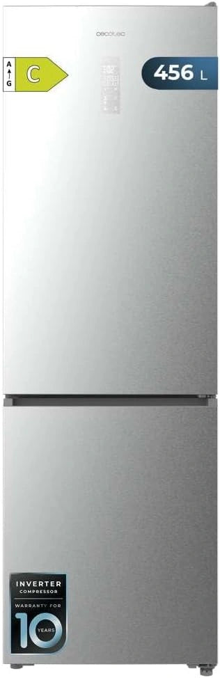 Cecotec volledig vorstvrij Bolero CoolMarket Combi 456 roestvrij staal C. Hoogte 201 cm en 59,5 cm Breedte Max Inside met VIP Tech