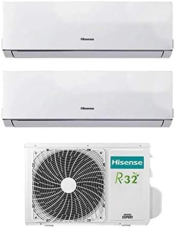 Hisense New Comfort Dual Split Airconditioner, 9000 + 9000 9 + 9 BTU 2AMW42U4RRA R-32, A++, wit