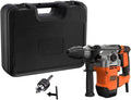 Zwart+Decker SDS-plus Boor- en beitelhamer BEHS03K (1.250 watt, 3,7 joule, incl. 2 SDS-plus boor, platte beitel, tandwielboorhouder, adapter, koffer)