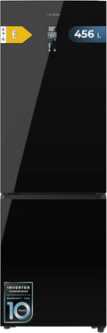 Cecotec Combi-koelkast volledig vorstvrij Bolero CoolMarket Combi 456 zwart Glass E, 456 l, hoogte 201 cm en breedte 59,5 cm, Max Inside met VIP Tech