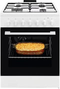 LKK620010W Gasfornuis, 4 branders, met elektrische oven, 60 x 60 cm, wit