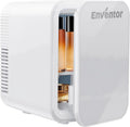 Enventor Mini-koelkast, draagbaar, 4 liter, wit, met koel- en warmtefuncties 12V/220V, voor kamer, auto en thuis