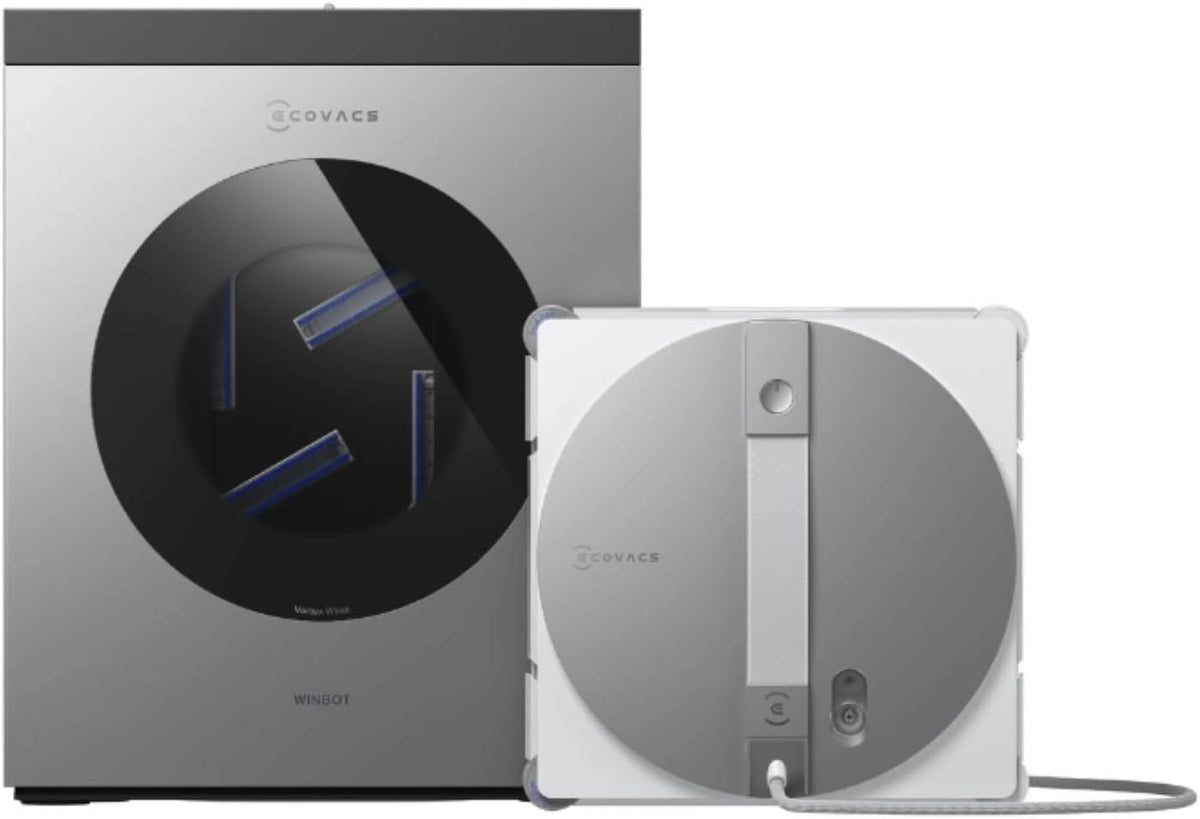 ECOVACS WINBOT W3 OMNI Ruitenreinigingsrobot met multifunctioneel station, automatische wasfunctie van reinigingspad, intelligente randreiniging