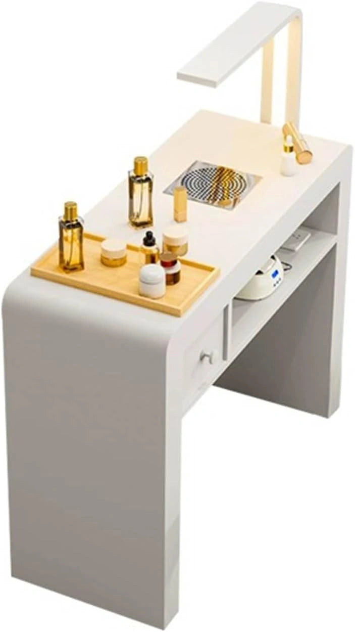 Manicure Nail Table Station，home Salon Spa Nail Desk Met Dust Collector & Led Lamp，nail Beauty Manicure Desk Workstation Met Opberglades，professionele