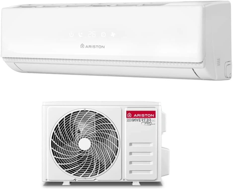 Ariston Aeres Monosplit-airconditioner, 12000 BTU, wifi, binnenunit, zelfreinigend, energieklasse A++A+, zilver