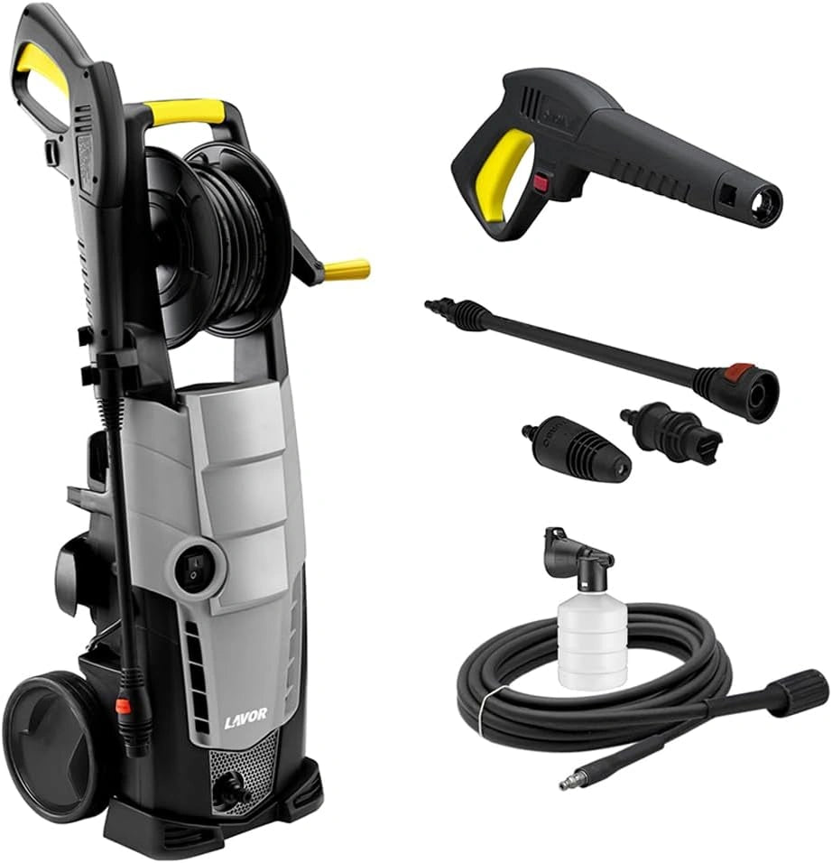 Lavor Hogedrukreiniger Galaxy 160 Essential GL met wikkelaar, vermogen 160 bar Max, debiet 510 l/h Max, motor 2500 W, zwart