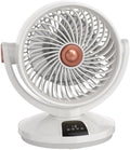 Brigros wit, tafelventilator Arion 35 W met afstandsbediening, led-scherm en timer 12 uur, oscillerende ventilator 70°, 3 snelheden