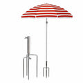Stabiler Strand-Sonnenschirmhalter aus Metall mit 26mm Erdspieß, ideal für Angeln und Garten