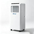 Mobiele airconditioner met verwarmingsfunctie, 14000 BTU, 2-in-1 staand apparaat voor koeling en warmte, compact met wielen