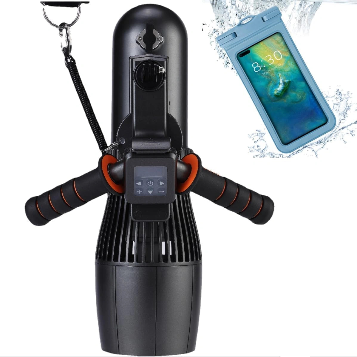 Onderwater Scooter 500W RC Sup Motor 10-Speed Schakelaar, 40M Diepte Zwembad Zee Scooter voor Jet Surfboard, 30M Waterdichte Tas, zwart
