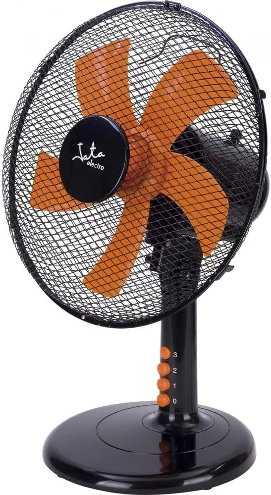 Jata VM3024 tafelventilator, 45 W, 5,3 ton, 56 dB, kunststof, 3 snelheden, zwart