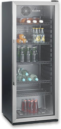 Severin Drankenkoelkast, inhoud 237 l, geïntegreerd slot, ledverlichting, roestvrij staal/zwart