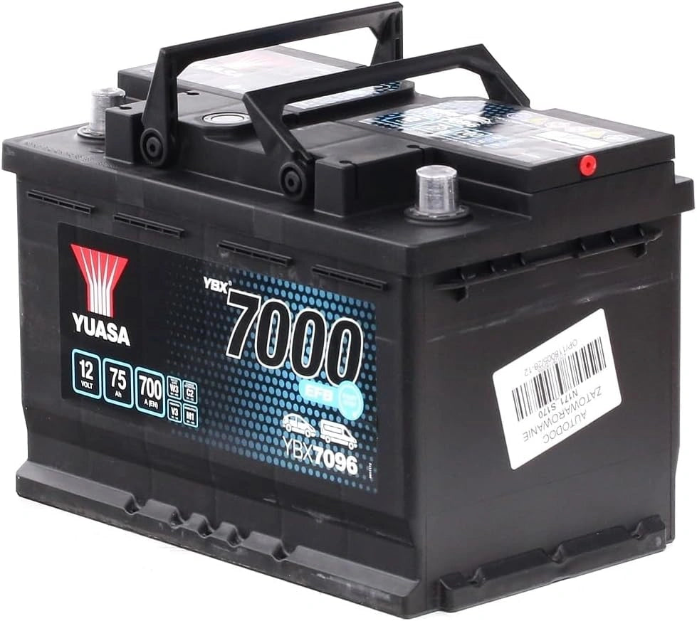 YUASA Accu 75, Ah 700, A/EN YBX7096 L 278 mm B 175 mm H 190 mm, zwart