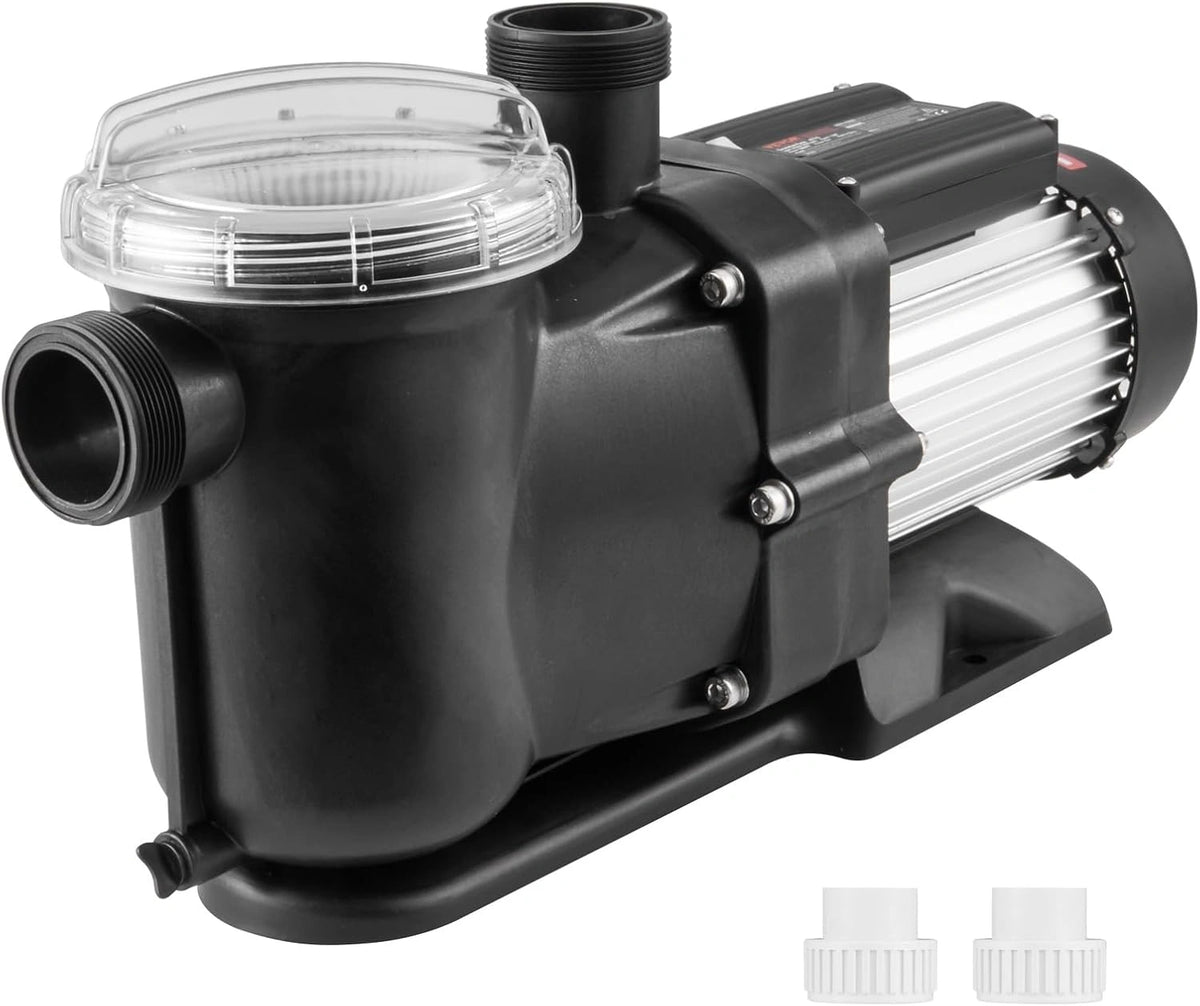 VEVOR Bovengrondse zwembadpomp, 1200 W, eenspeed zwembadpomp 100 GPM, snelheid 2850 omw/min, zwembadpomp met hefkop, max. 15 m, met filtermand