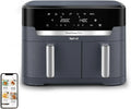 Tefal Dual Easy Fry XXL Heteluchtfriteuse, 2700W, 7 Programma's EY942B, zwart