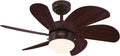Westinghouse Lighting Turbo Swirl Plafondventilator met licht, [model/kleur]: Espresso. wengévleugel 76 cm, wit