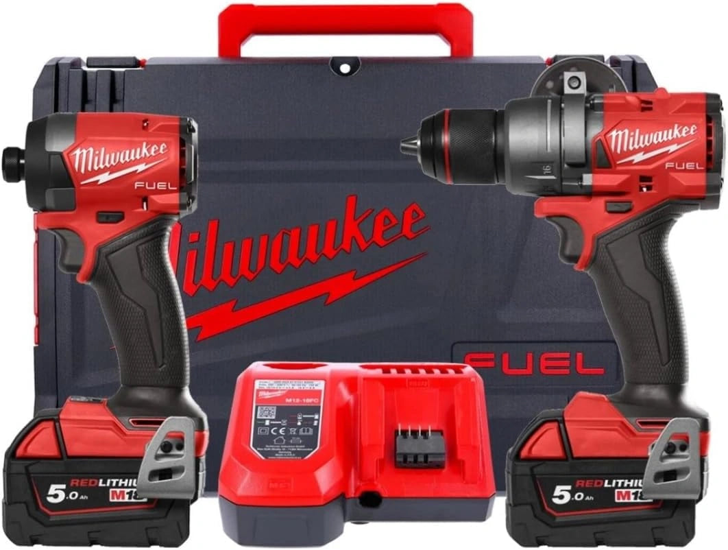 Powerpack 2 gereedschappen 18 V FUEL (2 x 5,0 Ah) M18 FPP2A3-502X, Milwauke 4933480873, bruin