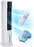 ProBreeze 7 liter Luchtkoeler & 107 cm Draagbare Torenventilator, 3 Ventilatorsnelheden, AB, Zelfdraaiende Functie, 10-Uurs Timer, Slaapstand
