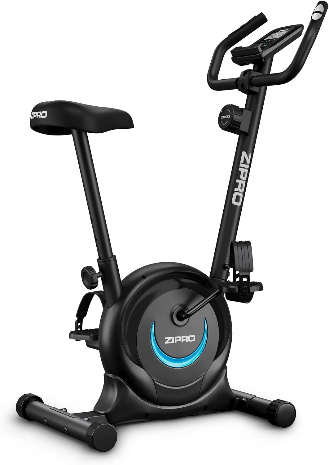 ZIPRO Ergometer hometrainer fiets met 8-traps magneetweerstand, smartphonehouder, lcd-monitor, verstelbaar zadel