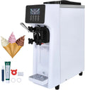 VEVOR Commerciële ijsmachine, 10 l/u vermogen, 900 W, softijsmachine voor een smaak, op het werkblad, met trechter van 4 liter