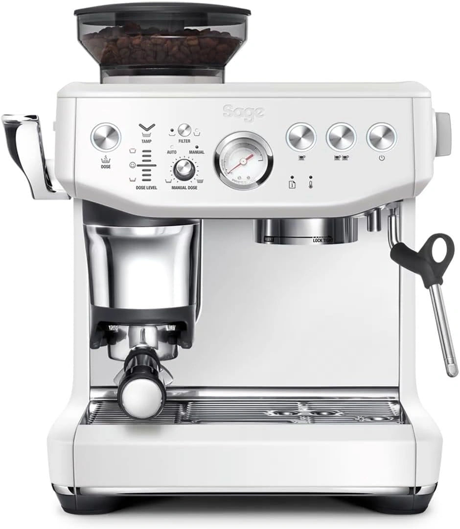 Sage The Barista Express Impress, Koffiezetapparaat voor Bonen, Zeezout, zilver