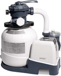 Intex SX2100 Plus zandfilterpomp (220-240 Volt) 26656 (pompstroomsnelheid: 7,9 m³/HR), bruin