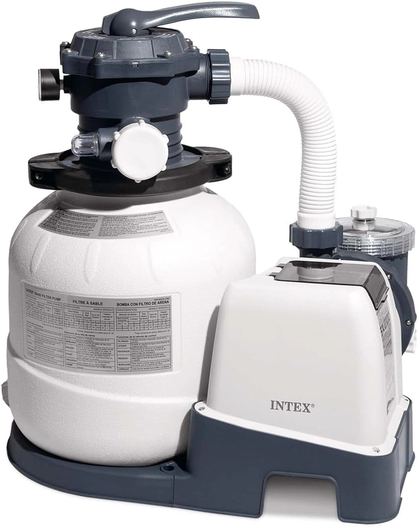 Intex SX2100 Plus zandfilterpomp (220-240 Volt) 26656 (pompstroomsnelheid: 7,9 m³/HR), bruin