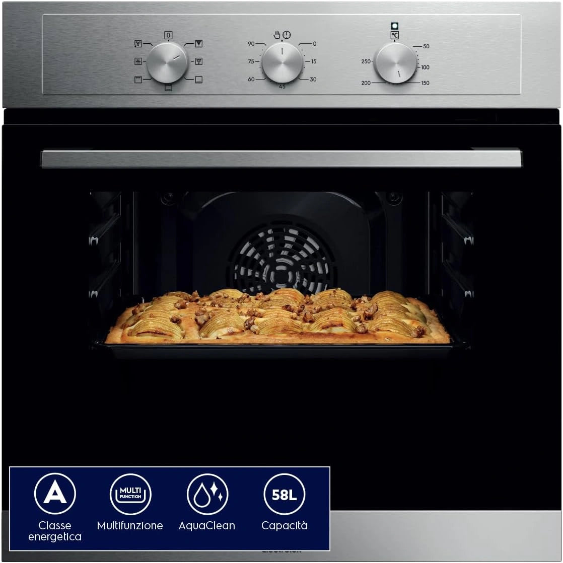 Electrolux Serie 300 Multifunctionele inbouwoven, inhoud 58 l, EOH2H00BX energieklasse A, 590 x 594 x 560 mm, roestvrij staal, anti-vingerafdruk