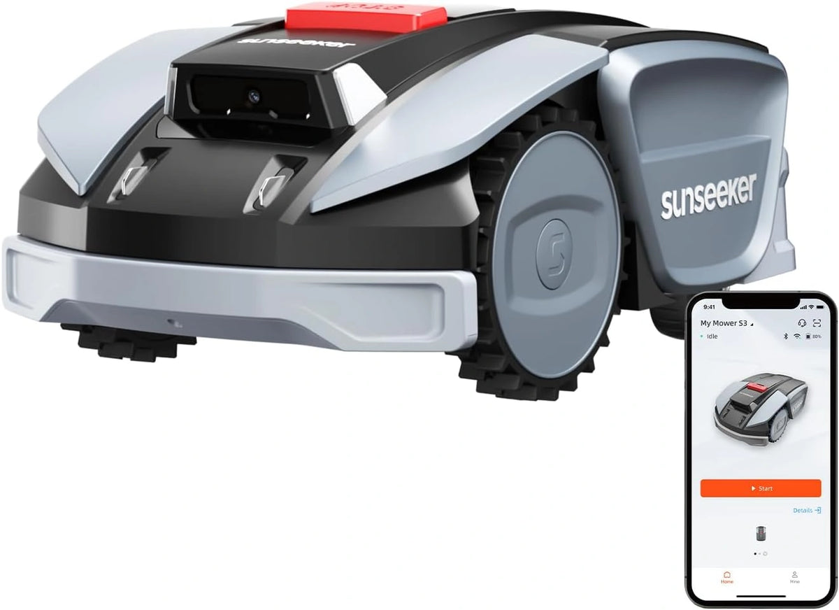 Sunseeker S3 Robotmaaier zonder omvang, 800 m², RTK + Vision, Mapping Assisted by IA, multi-zone management, hindernisvermijding, hellingen 30%