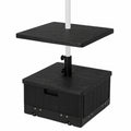 COSTWAY Rollbarer Sonnenschirmständer mit 45L Gewichtstasche, Griff & Tischablage für Garten & Terrasse