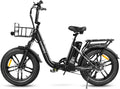 SAMEBIKE Elektrische fiets voor volwassenen, 20 x 4,0 inch (20 x 4,0 inch), elektrische fiets voor dames, 7 snelheden, 250 W, afneembare accu 48 V