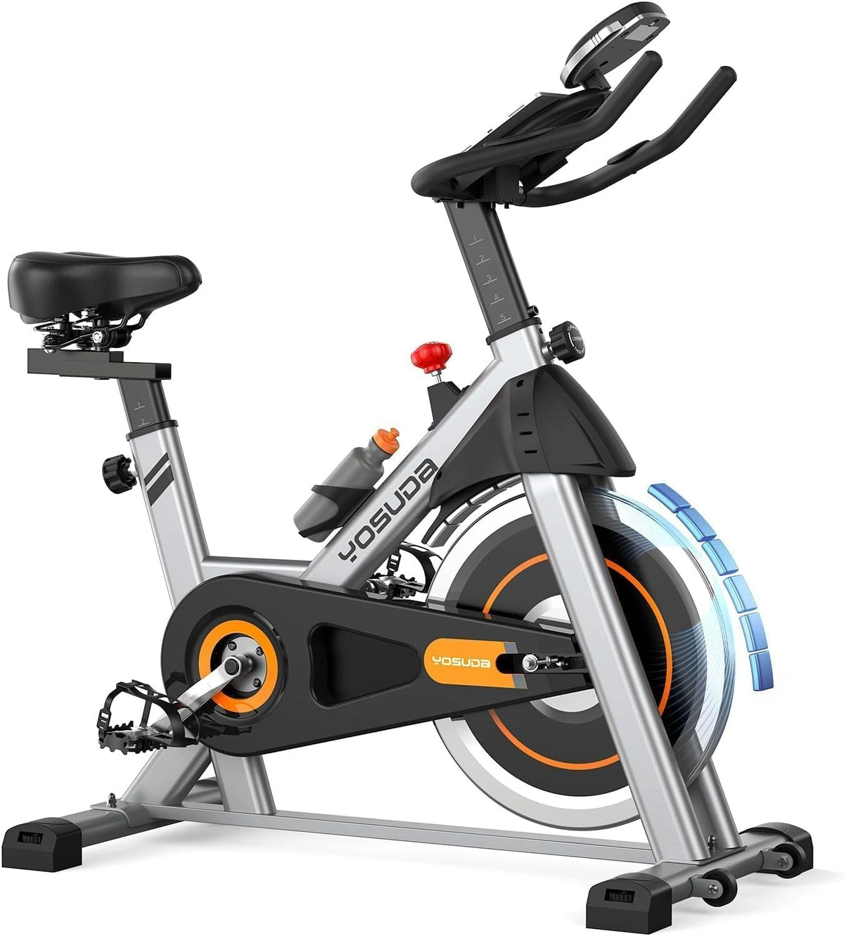 YOSUDA Hometrainer met App, Stille Indoor Fiets, Magnetische Weerstand, wit