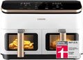 COSORI Airfryer, testwinnaar van de Stiftung Warentest, heteluchtfriteuse met 2 kamers met kijkvenster