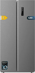 Cecotec Bolero CoolMarket SBS 430 Dark E. dubbeldeurs by Side, 2-deurs, 430 l, hoogte 176 cm en breedte 84 cm, Multi Air Flow-systeem