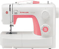 Singer Simple 3210 naaimachine met vrije arm, wit-roze