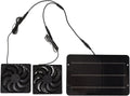 Zonneventilator, zonne-ventilator, op zonne-energie, 12 V, 10 W, waterdicht zonnepaneel met dubbele ventilatorkit voor caravan, hondenhuis