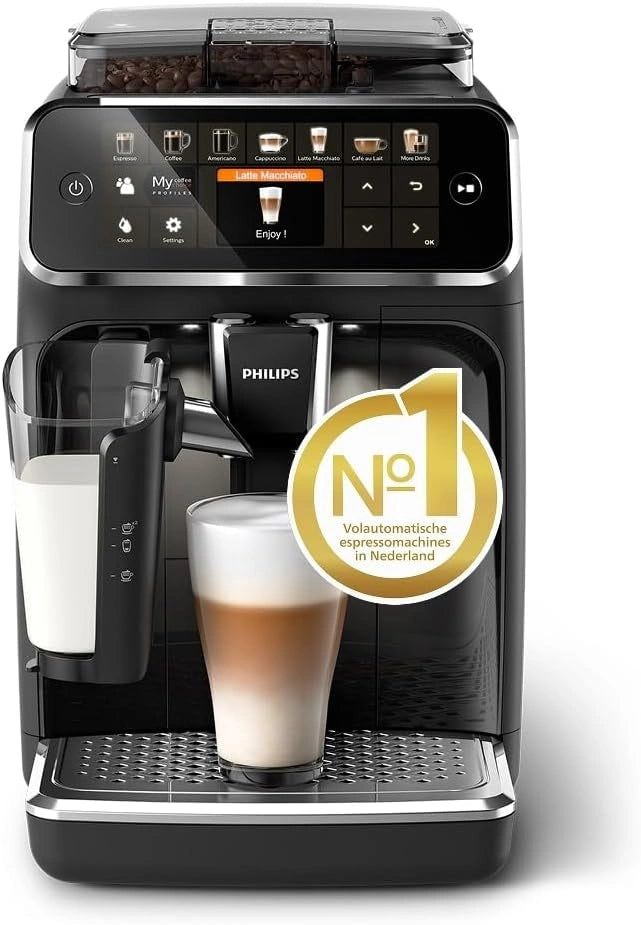 Philips 5400-serie LatteGo Espressomachine, 12 Dranken, zwart