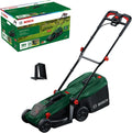 Bosch accumaaier ROTAK18V-32 (maaibreedte: 32 cm, maaihoogte: 25-65 mm, stoffen grasopvangzak van 35 l, mulchplug, zonder accu), zwart