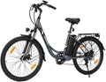 Touroll B1 Elektrische fiets, 26 inch elektrische fiets voor volwassenen, trekkingfiets met 250 W motor, 15,6 Ah batterij, bereik 90-40 km, e-bike