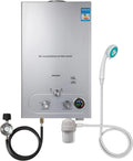 Waterverwarmer op LPG vloeibaar propaan, LPG, 36 kW, LPG, directe boiler zonder tank, met gegalvaniseerde douchekop en doucheslang voor badkamer