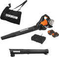 WORX WG583E accu-bladblazer/bladzuiger 40V, incl. 2x4Ah batterijen, zwart