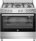 SE965EX24 Gasfornuis met elektrische oven, 90 x 60 cm, roestvrij staal, energieklasse A
