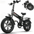 DEEPOWER A5 Elektrische fiets, afneembare accu 48 V 25 Ah, bereik 110 km, motor 80 Nm koppel, brede banden 20 inch x 4,0, 7 versnellingen