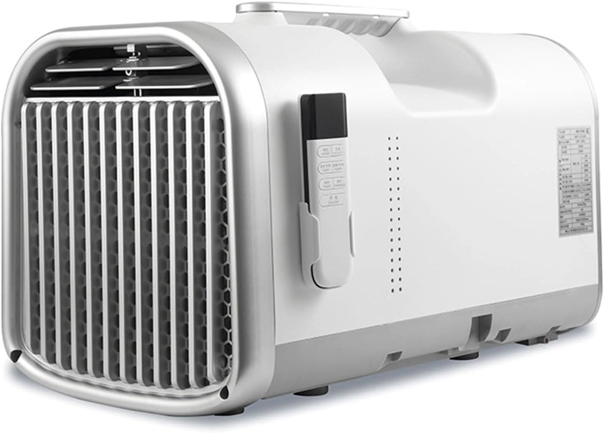 Mobiele airconditioning voor tent, airconditioning 4-in-1 5100 BTU met timer en 12 uur ventilator, stille airconditioning voor (T1-PRO), zilver