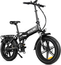 Opvouwbare elektrische fiets voor volwassenen, elektrische fiets met 48V 13Ah verwijderbare accu, 20'×4,0' dikke banden 7 versnellingen ebike