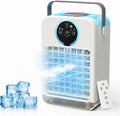 Luchtkoeler, Verdamper Mistventilator met 2-8 uur timer, 700ML Watertank, Draagbare Airconditioner, 3 Windsnelheden en 2 Miststanden