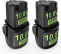2x 10.8V 3Ah DREAMDASH Reservebatterij voor Stihl Accu AS 2 Batterij, zwart